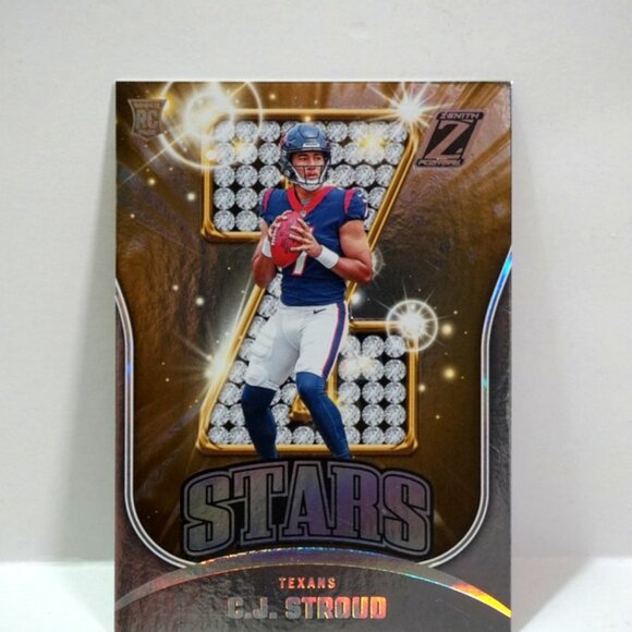 2023 Panini Zenith Z-Stars CJ STROUD Rookie Silver Holo Foil RC Case Hit #23 - Picture 3 of 3